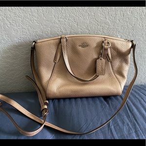 COACH kelsey platinum people leather satchel